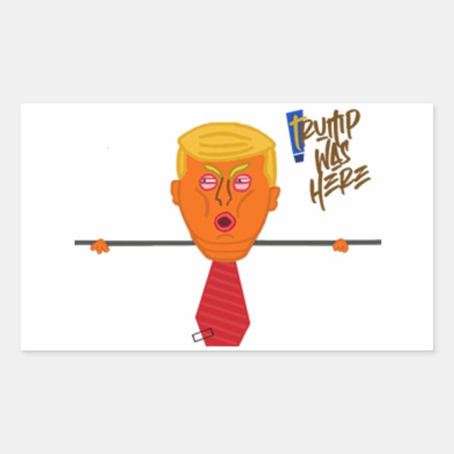 Trump Kilroy Dark Rectangular Sticker (Front)