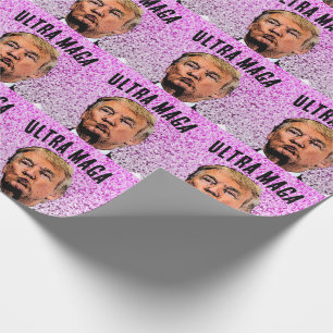TRUMP KISS BIRTHDAY WRAPPING PAPER