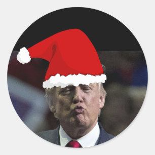 TRUMP KISS CHRISTMAS STICKERS