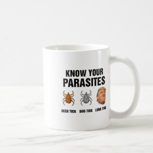 Trump Know Your Parasites Deer Tick Dog Tick Luna  Coffee Mug