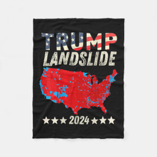 Trump Landslide 2024 Electoral Map Trump Winner (o Fleece Blanket
