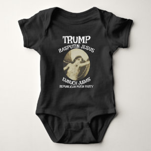 Trump Lenin Commie Stalin AntiChristian Jesus Baby Bodysuit