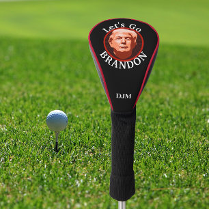 Trump Let's Go Brandon Monogram Black Golf Head Cover