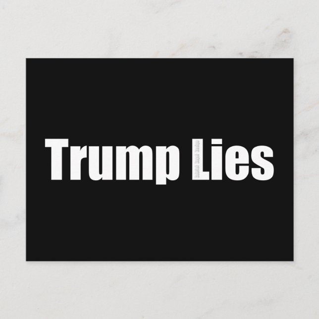 Trump Lies Postcard (Front)
