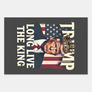 Trump Long Live the King Pro Trump Patriotic Wrapping Paper Sheet