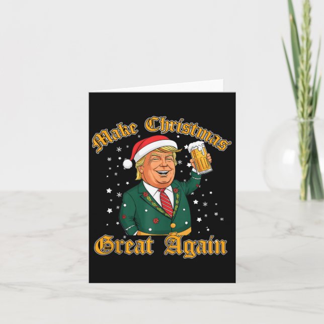Trump Lover Merry Christmas With Trump Brothers  Card (Front)