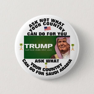 Trump Loves The Saudi King 6 Cm Round Badge