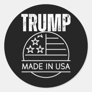 Trump Made In Usa Classic Round Sticker