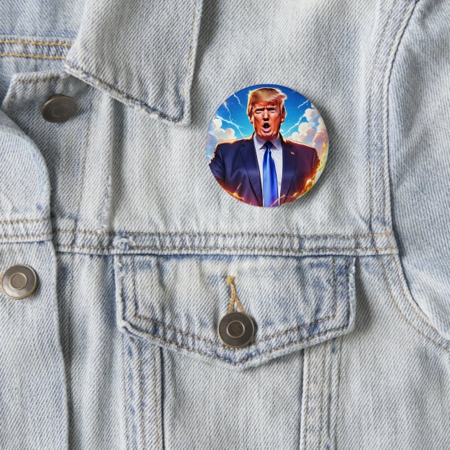 Trump MAGA 2024 Take America Back 6 Cm Round Badge (In Situ)