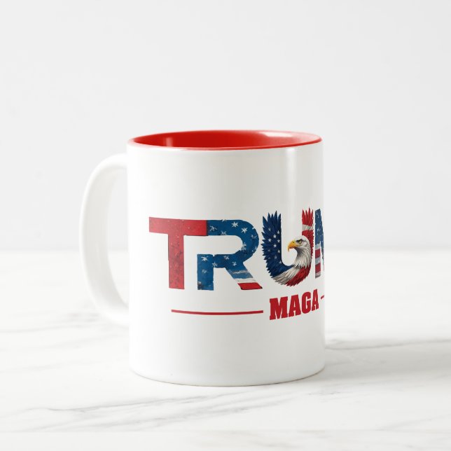 TRUMP MAGA 2024 Two-Tone COFFEE MUG (Front Left)