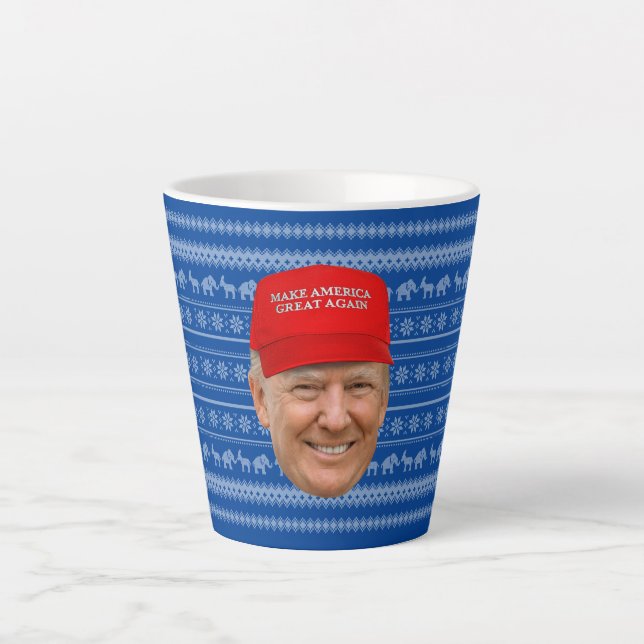TRUMP MAGA Christmas Latte Mug (Front)