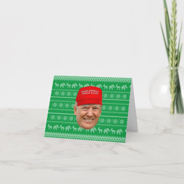TRUMP MAGA Christmas Thank You Card (Front)