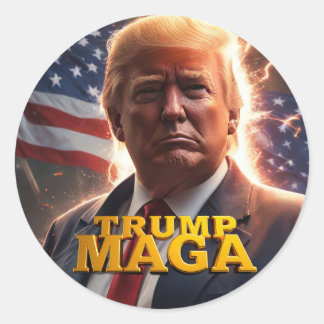 Trump MAGA Classic Round Sticker