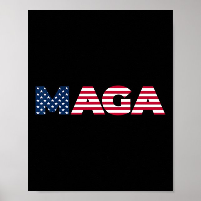 Trump Maga Freedom 4th Of July 2024 Usa Flag 45 47 Poster (Front)