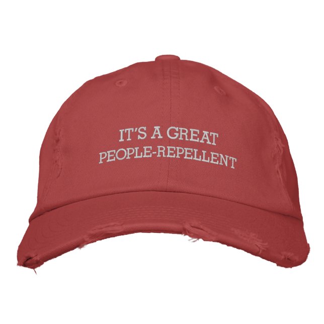 Trump  MAGA Parody Great People Repellent Election Embroidered Hat (Front)