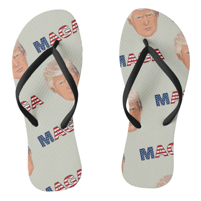 Trump MAGA Pattern Thongs (Footbed)