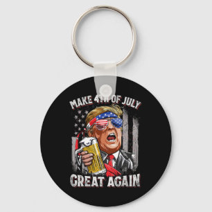 Trump Make 4th Of July Great Again Men Drinking Be Key Ring