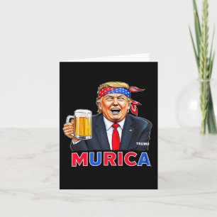 Trump Make 4th Of July Great Again Trump Drinking Card