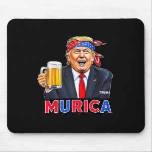 Trump Make 4th Of July Great Again Trump Drinking Mouse Pad