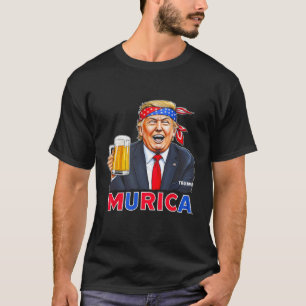 Trump Make 4th Of July Great Again Trump Drinking T-Shirt