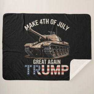 Trump Make 4th of July Great Again with Military Sherpa Blanket
