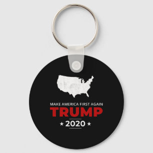 Trump Make America First Again Pro Usa Vintage Gif Key Ring