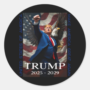 Trump Make America Great Again 2025 Classic Round Sticker