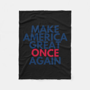 Trump Make America Great Once Again 2024 Maga Tee Fleece Blanket