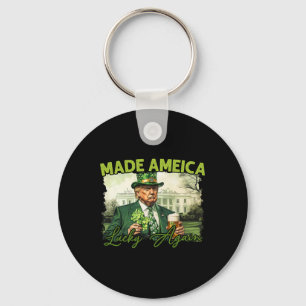 Trump Make America Lucky Again St Patrick's Day Sh Key Ring