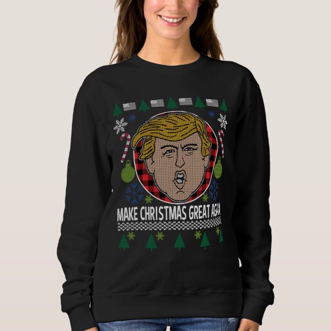 Trump Make Christmas Great Again Ugly Sweater (Front)