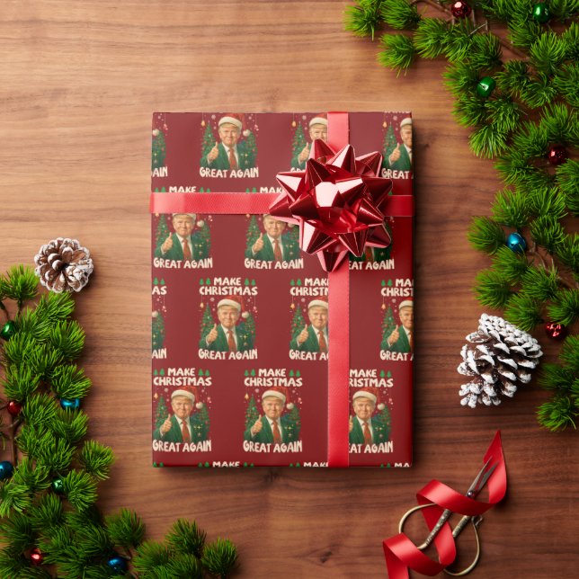 Trump Make Christmas Great Again Wrapping Paper (Holiday Gift)