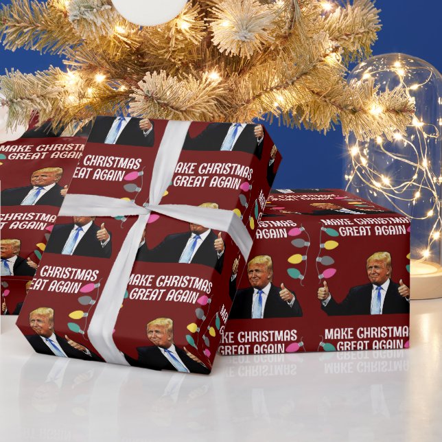 TRUMP MAKE CHRISTMAS GREAT AGAIN WRAPPING PAPER (Holidays)