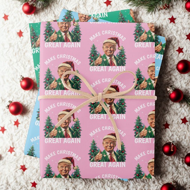 Trump Make Christmas Great Again Wrapping Paper Sheet (Creator Uploaded)