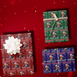 Trump Make Christmas Great Again Wrapping Paper Sheet
