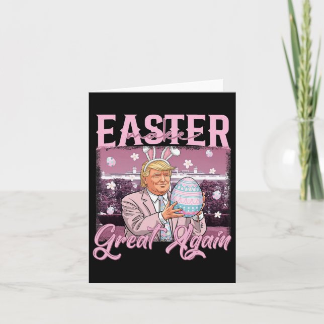 Trump Make Easter Great Again Shirt  Card (Front)
