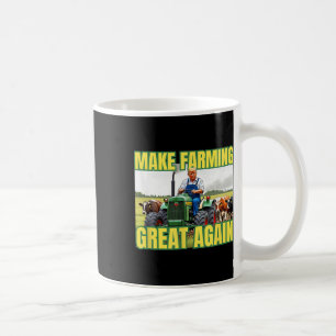 Trump Make Farming Great Again Cattle Farmer Tract Coffee Mug