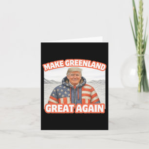 Trump Make Greenland Great Again American Flag Par Card