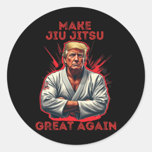 Trump Make Jiu Jitsu Great Again Humour Classic Round Sticker
