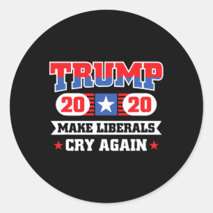 Trump Make Liberals Cry Again 1 Classic Round Sticker