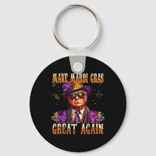 Trump Make Mardi Gras Great Again Funny Parade Cos Key Ring