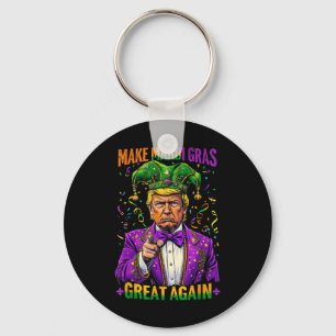 Trump Make Mardi Gras Great Again Funny Parade Key Ring