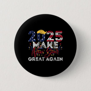 Trump Make New Year Great Again Happy New Years Ev 6 Cm Round Badge