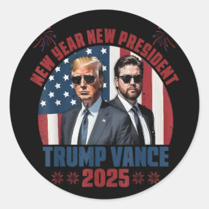 Trump Make New Year Great Again Happy New Years Ev Classic Round Sticker