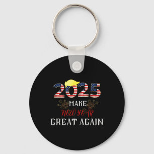 Trump Make New Year Great Again Happy New Years Ev Key Ring
