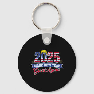 Trump Make New Year Great Again Happy New Years Ev Key Ring