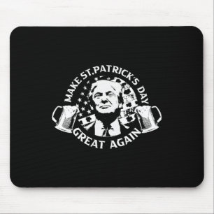 Trump Make St Patricks Day Great Again American Fl Mouse Pad