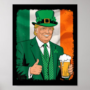 Trump Make St Patricks Day Great Again Irish Beer Poster