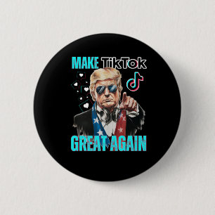Trump Make Tiktok Great Again 6 Cm Round Badge