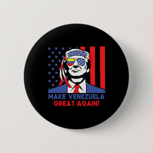 Trump Make Venezuela Great Again _5 6 Cm Round Badge