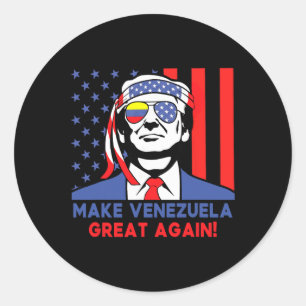 Trump Make Venezuela Great Again _5 Classic Round Sticker